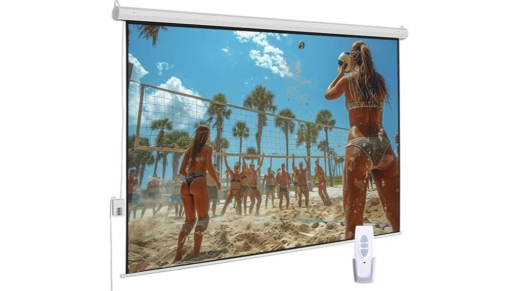 large motorized indoor outdoor screen