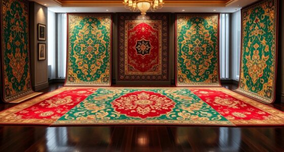 luxurious high gloss silk carpets
