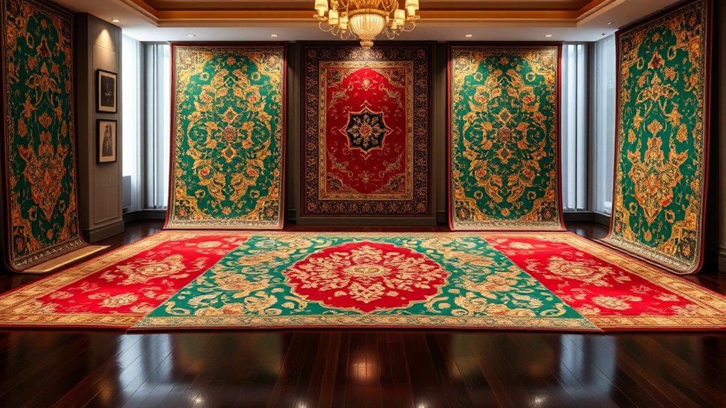 luxurious high gloss silk carpets