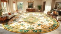 luxurious oval silk carpets