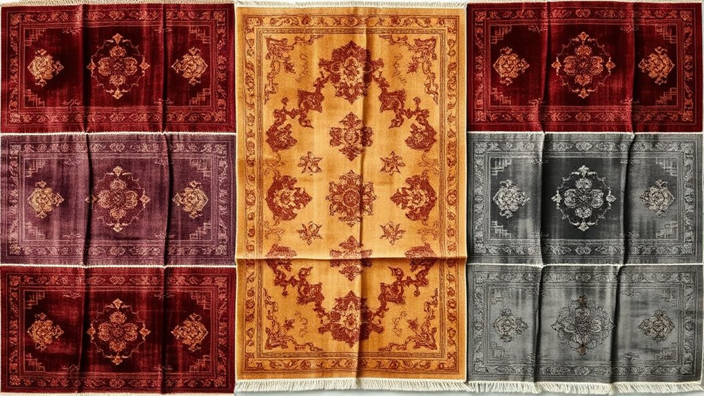 luxury distressed silk rugs
