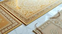 luxury metallic silk carpets