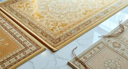luxury metallic silk carpets