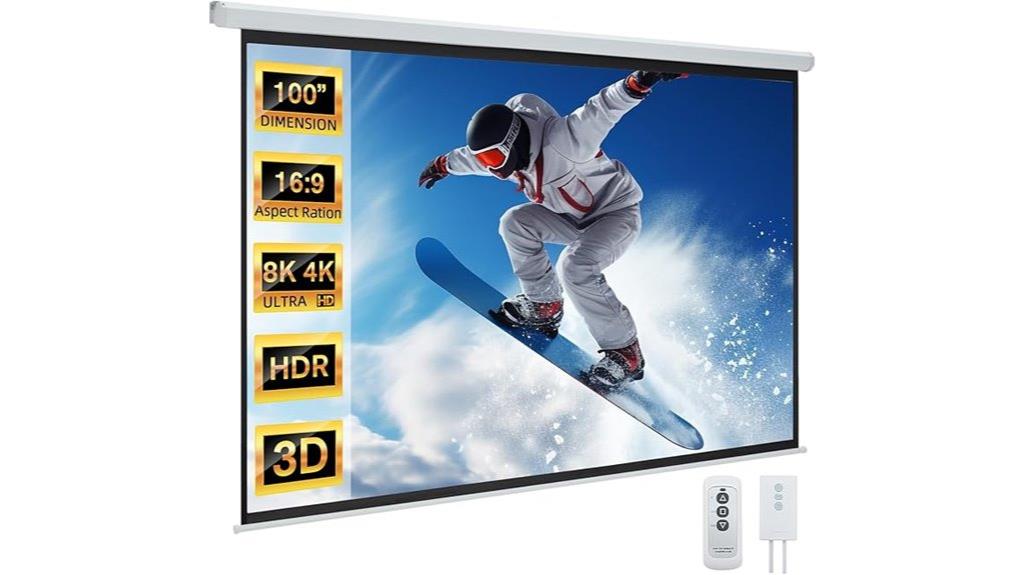 motorized 100 hd screen
