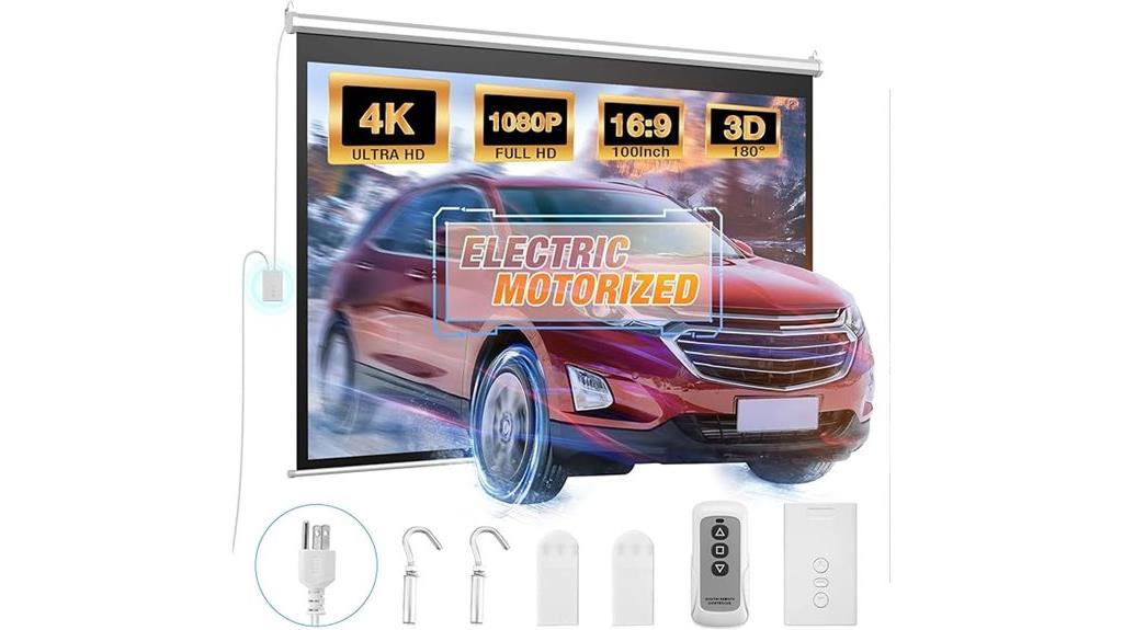 motorized 100 inch screen