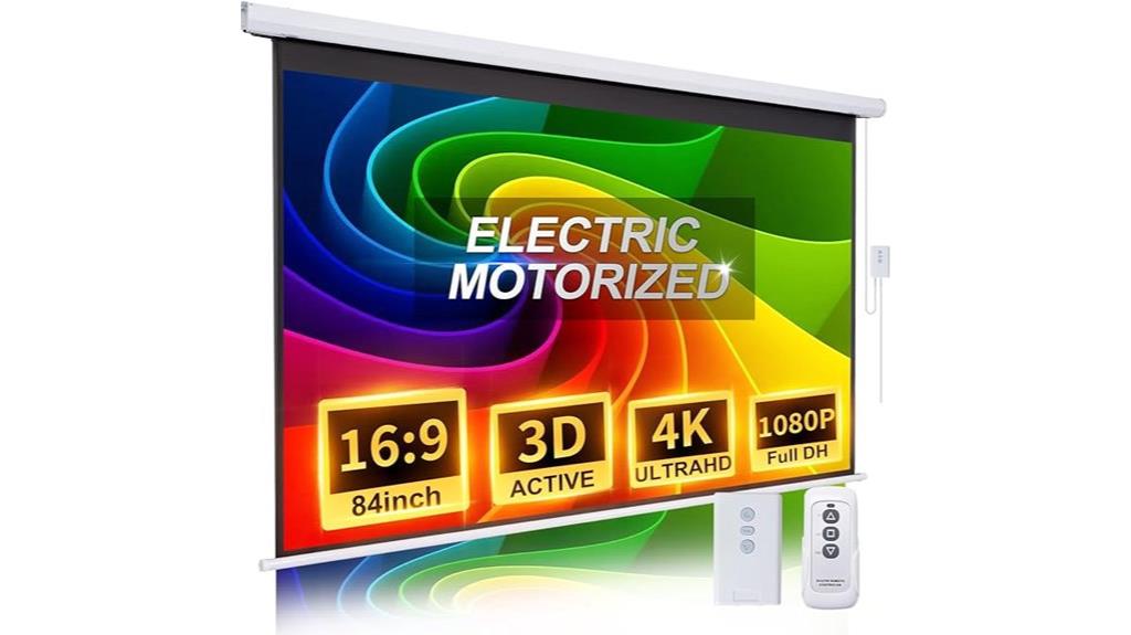 motorized 84 inch screen