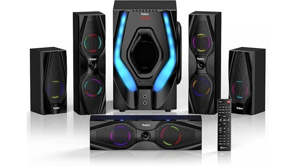 powerful 1200w surround sound