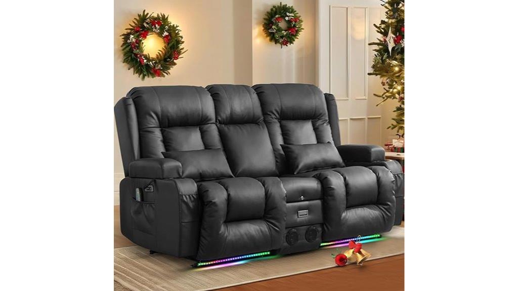 recliner loveseat with features