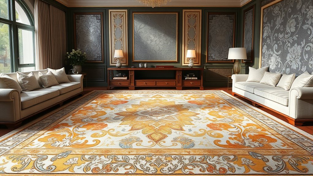 top metallic accent silk rugs