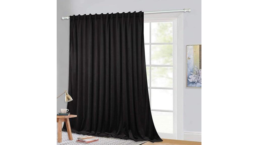 velvet black curtain length