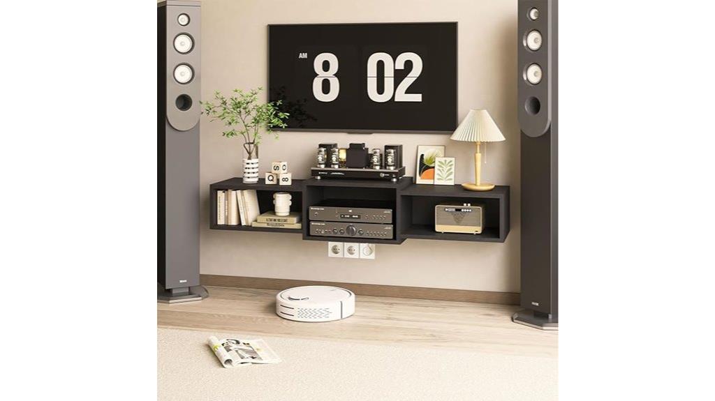 wall mounted floating tv stand