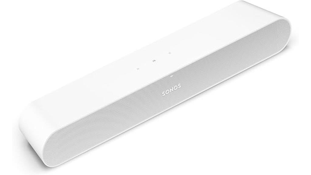 white compact soundbar