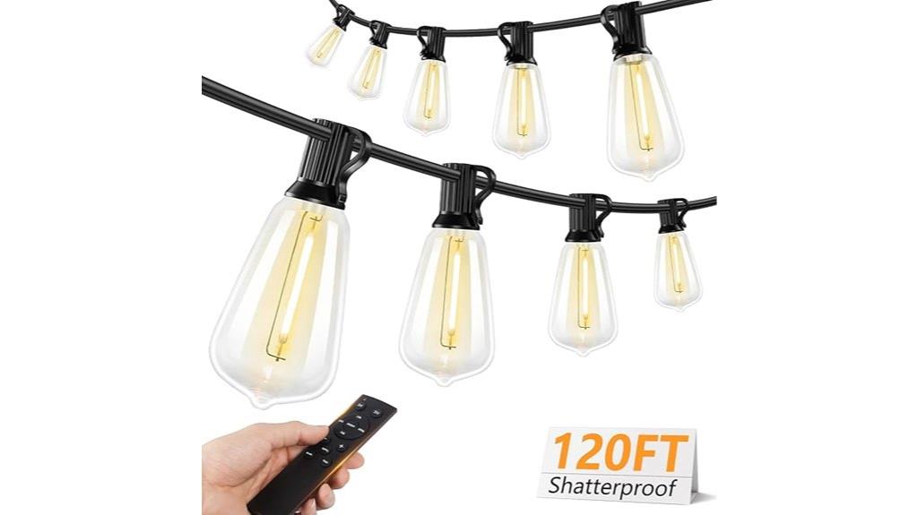120 foot outdoor string lights
