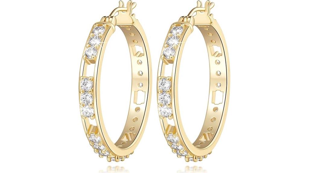 14k gold hoop earrings