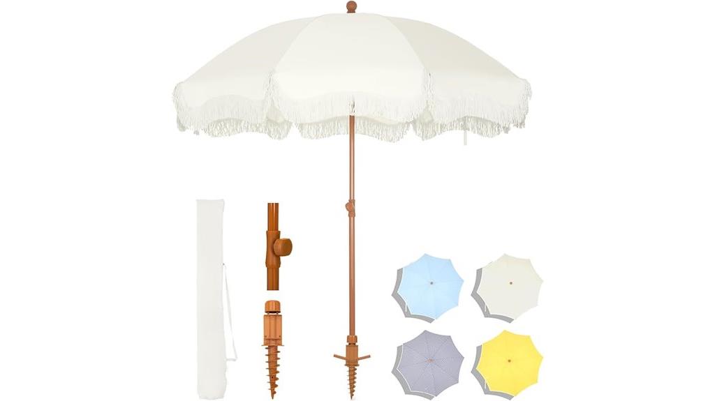 7ft beach umbrella fringe