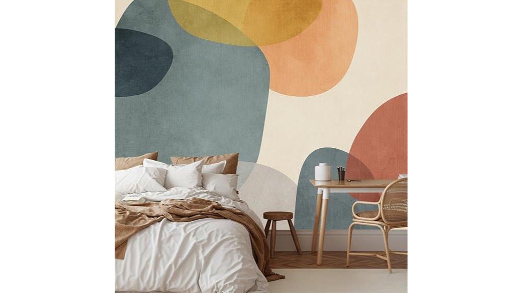 abstract geometric bedroom murals