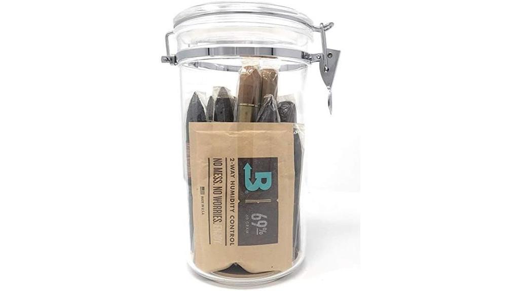 acrylic cigar humidor jar