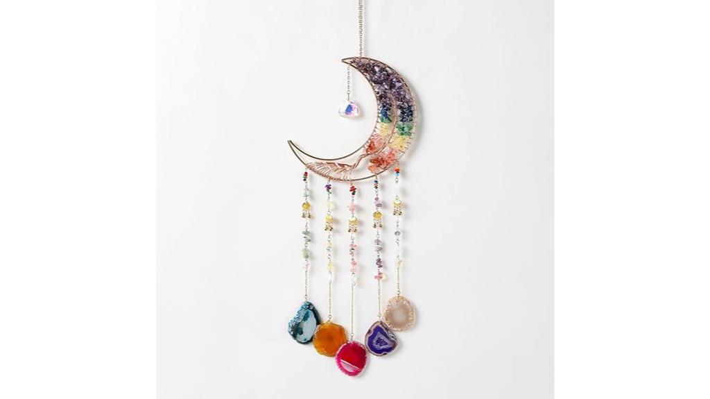 agate dream catcher with crystals