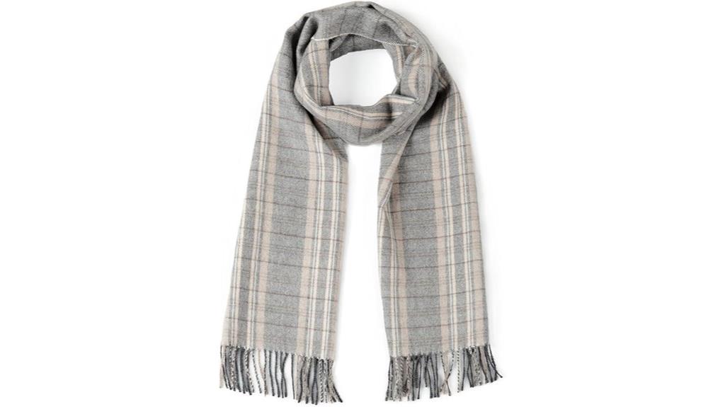 alpaca wool plaid scarf