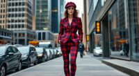 aubrey plaza s plaid outfit