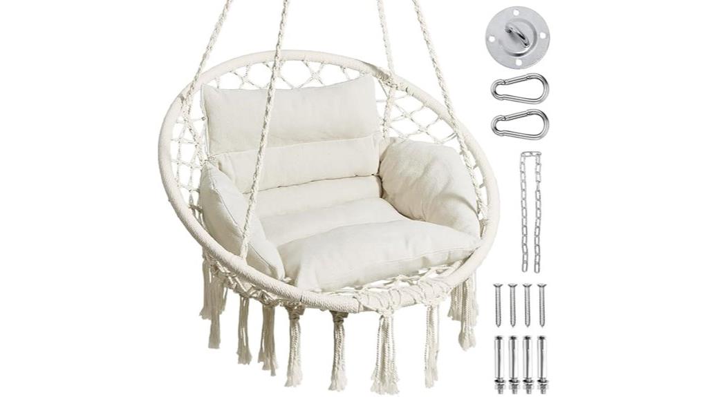 beige indoor outdoor hammock