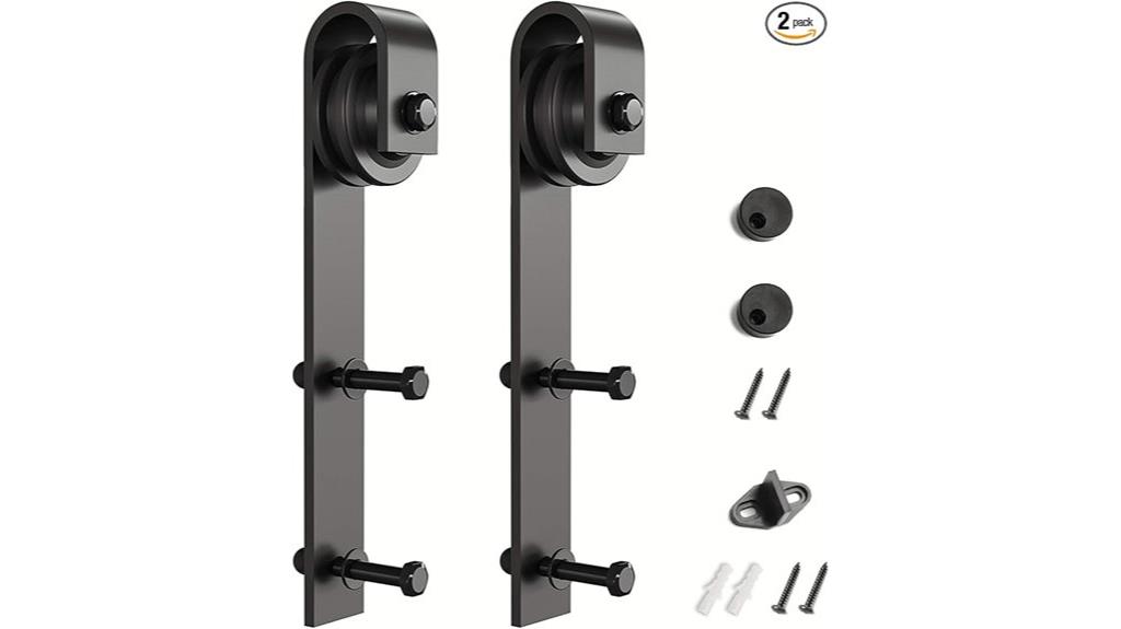 black barn door hangers