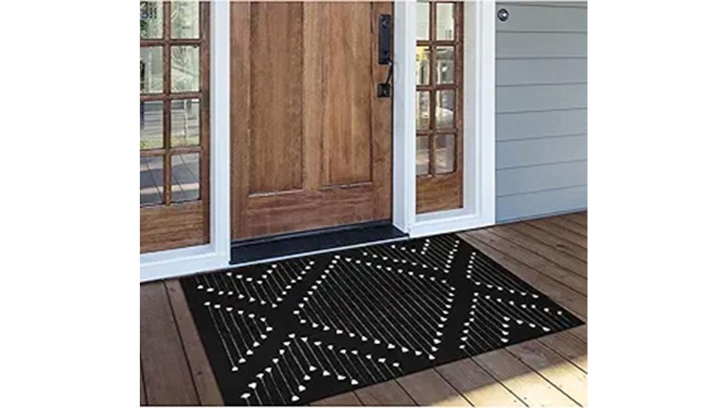 black outdoor entry rug