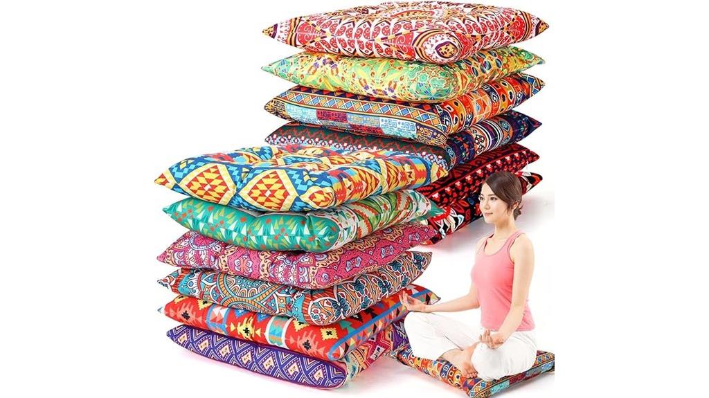 bohemian 12 piece floor cushion set