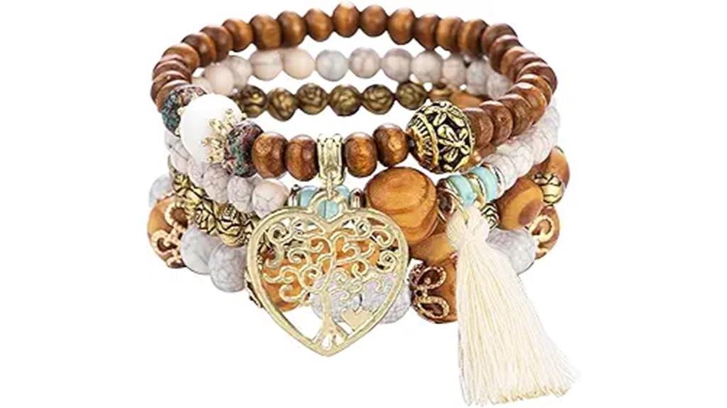 bohemian beaded love bracelet