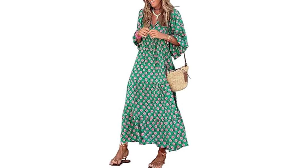bohemian geometric maxi dress
