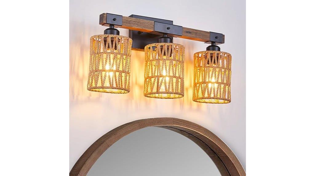 boho 3 light vanity sconce
