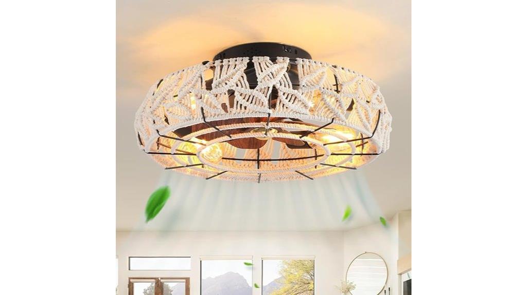 boho ceiling fan lights