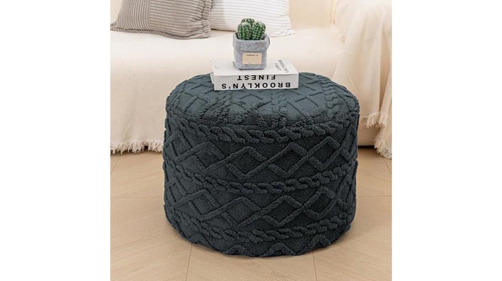 boho circular footrest ottoman