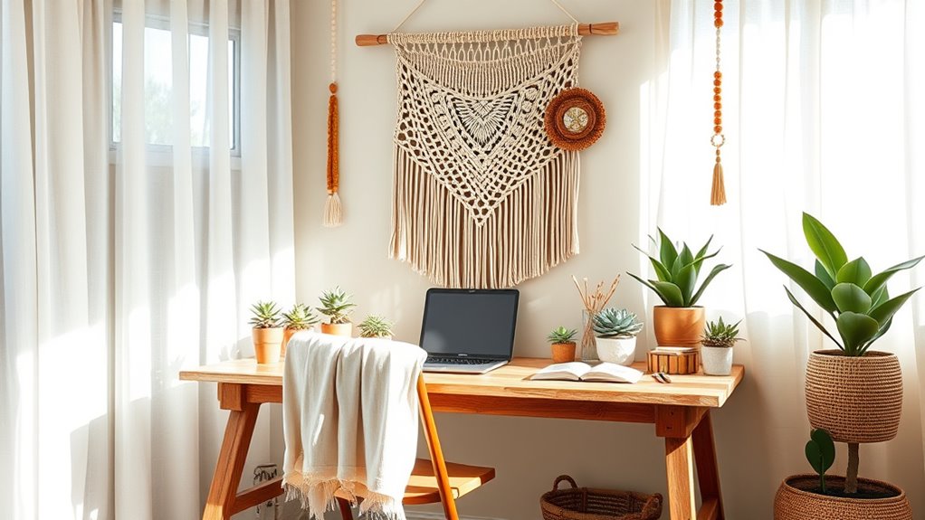boho desk decor ideas