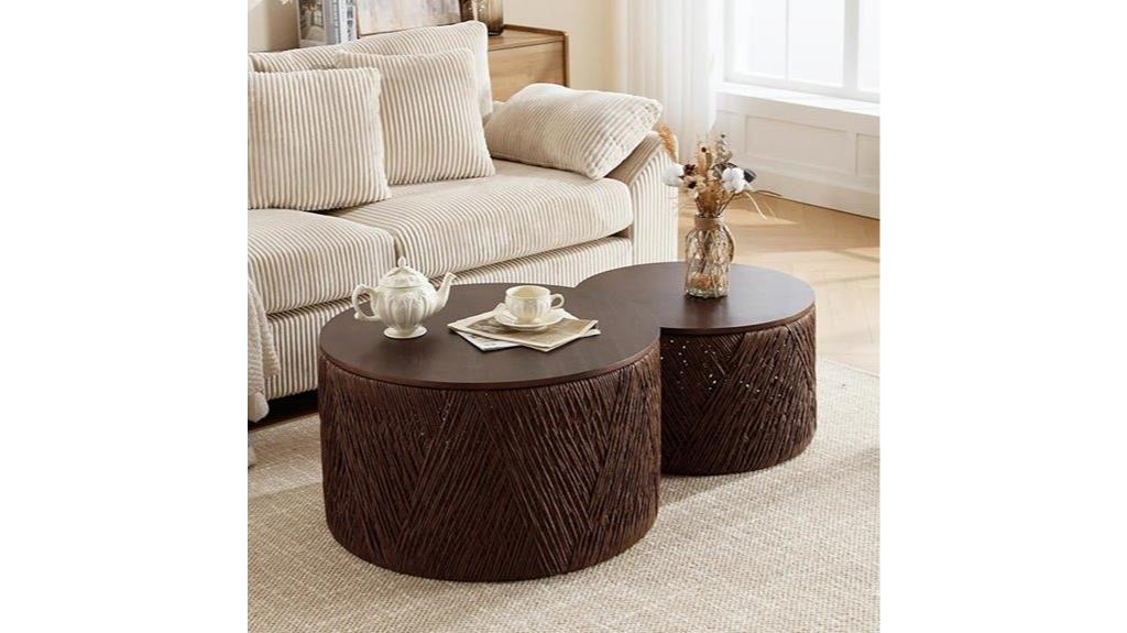 boho farmhouse storage table