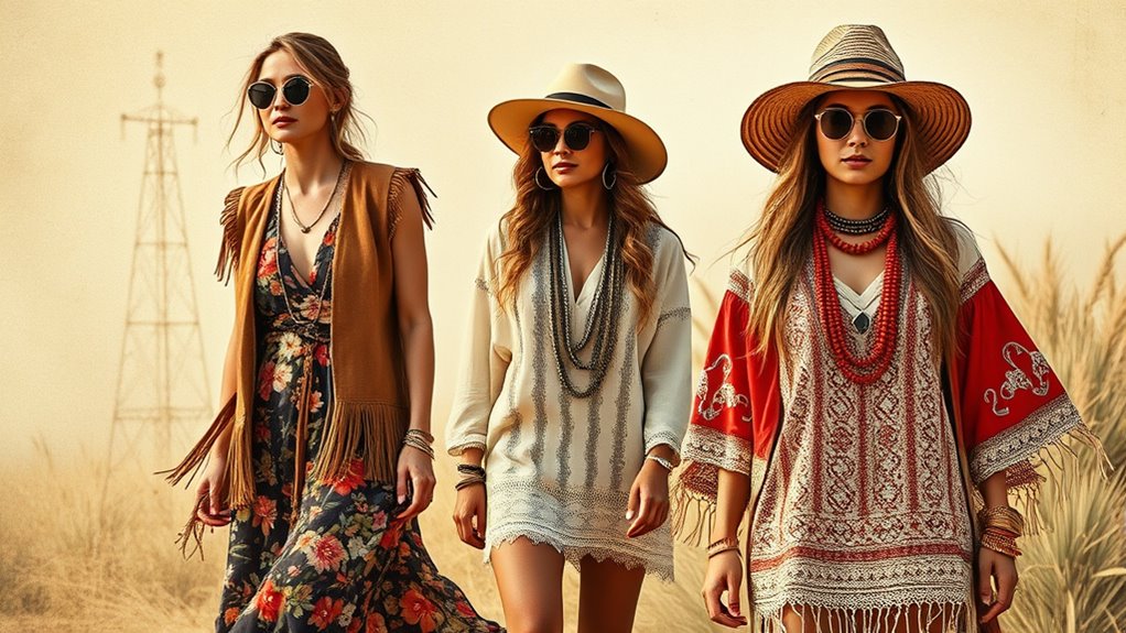 boho fashion through decades