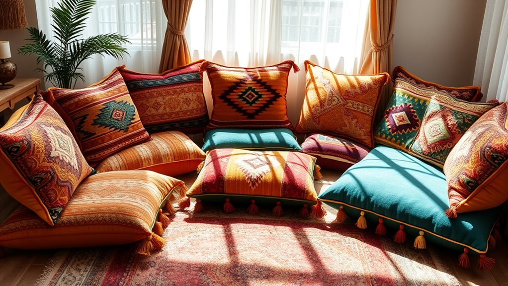boho floor cushion collection