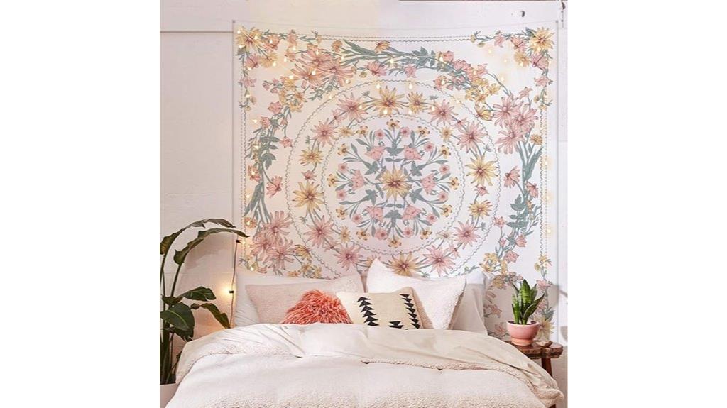 boho floral wall tapestry