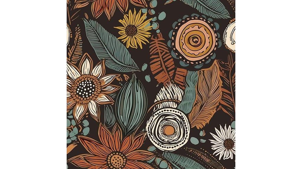 boho floral wallpaper size