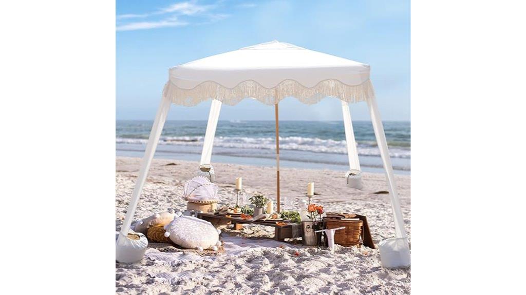 boho fringe beach canopy