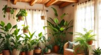 boho indoor plant decor