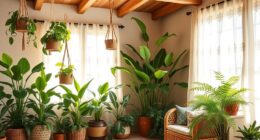 boho indoor plant decor