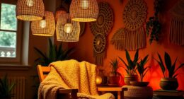 boho lighting creates warm ambiance
