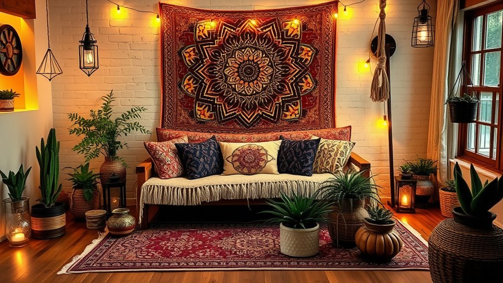 boho living room makeover