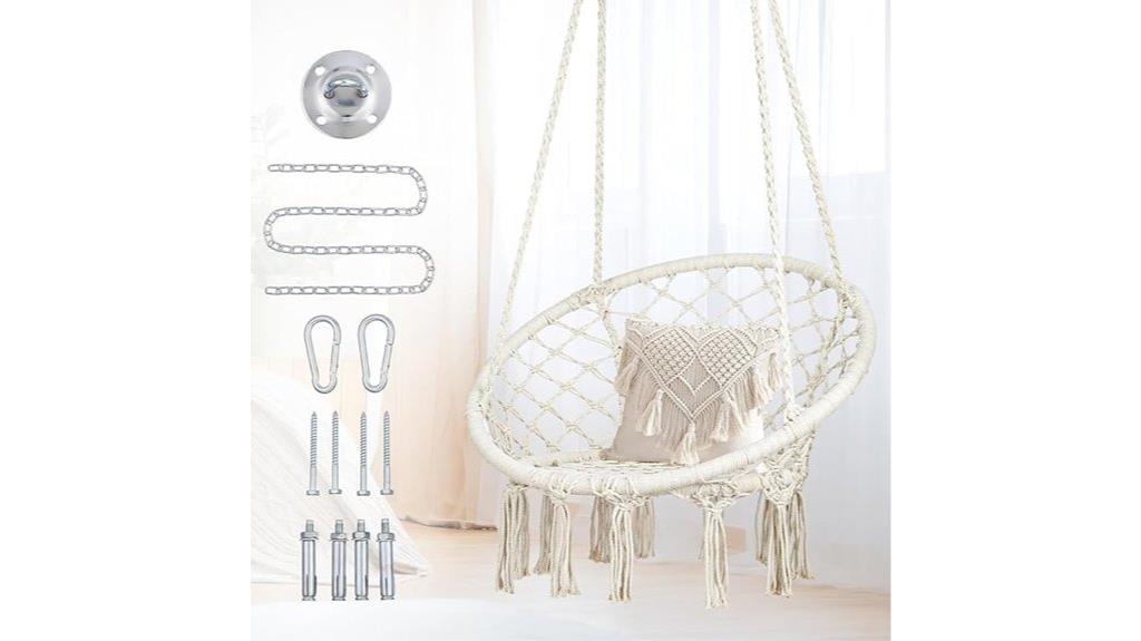 boho macrame swing set
