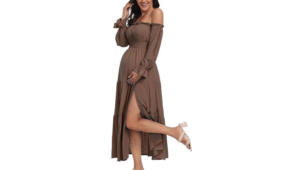 boho maternity off shoulder