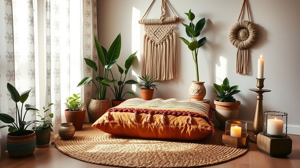 boho meditation room decor