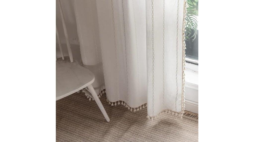 boho off white curtains