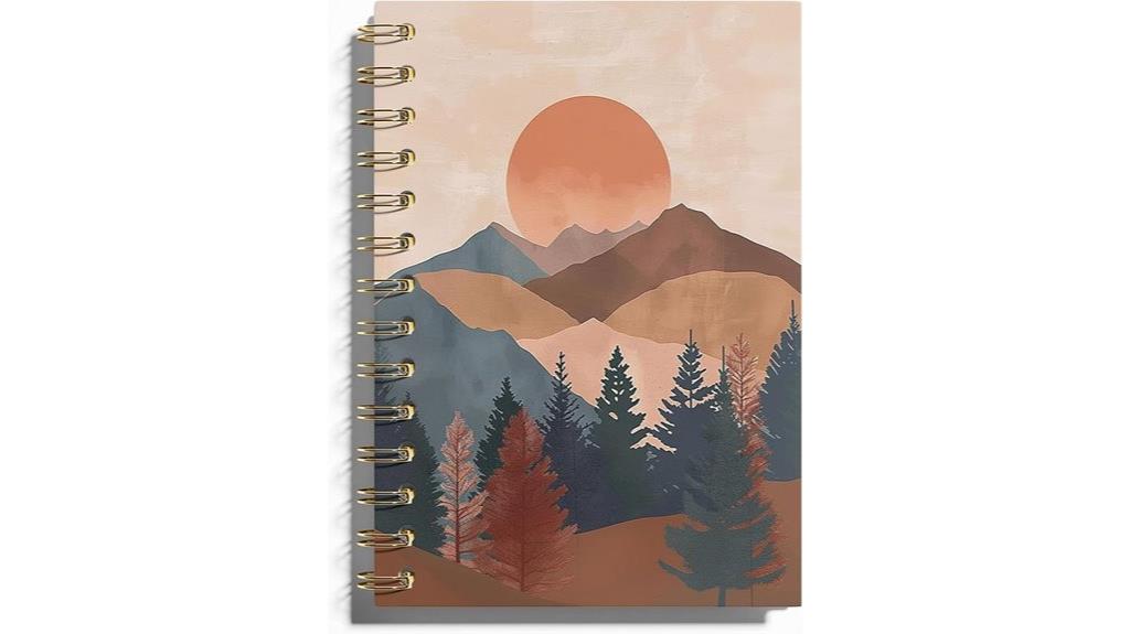 boho preppy nature notebook