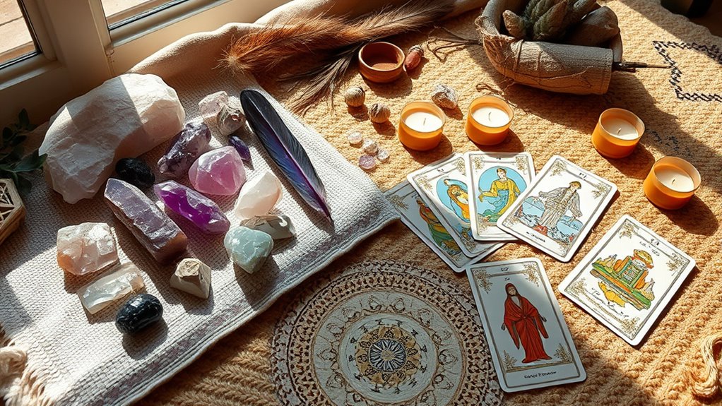 boho spirituality crystals tarot